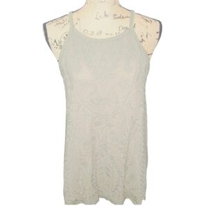 Y2K Army Green Fairycore Fairy Grunge Lace Tank Top Medium